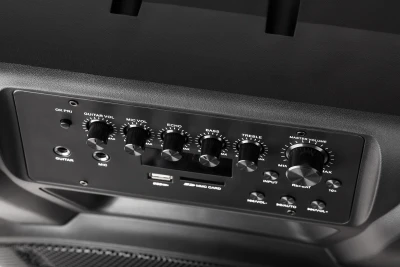 Kruger&Matz KM1712 Aktívny reproduktor (2 bezdrôtové UHF mikrofóny, SD, Bluetooth, FM, USB) 40 W