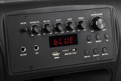 Kruger&Matz KM1712 Aktívny reproduktor (2 bezdrôtové UHF mikrofóny, SD, Bluetooth, FM, USB) 40 W