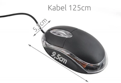 ISO 1143 Optická myš basic čierna