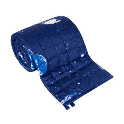 Rebel RBY-2000-5 Zátěžová přikrývka antistresová pro děti 5 kg, 100 x 150 cm, kosmos
