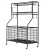 Humberg HM-780 Pojízdný kovový regál s košem 123,5 x 91 x 41,5 cm, černý