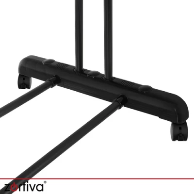 Zortiva 27129 Skládací sušák na prádlo na kolečkách 178 cm, 3 úrovně, černý