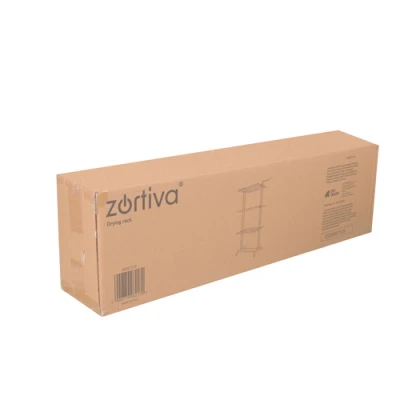 Zortiva 27129 Skládací sušák na prádlo na kolečkách 178 cm, 3 úrovně, černý