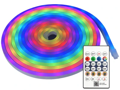 Verk 12439 Neonový LED pásek RGB s Bluetooth, 5 m, dálkový ovladač, USB