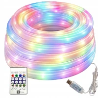 Verk 12466 Neonový LED pásek RGBIC 360° 5 m, Bluetooth, dálkové ovládání, USB
