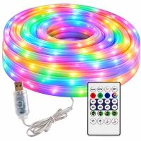 Verk 12467 Neonový LED pásek RGBIC 360° 10 m, Bluetooth, dálkové ovládání, USB