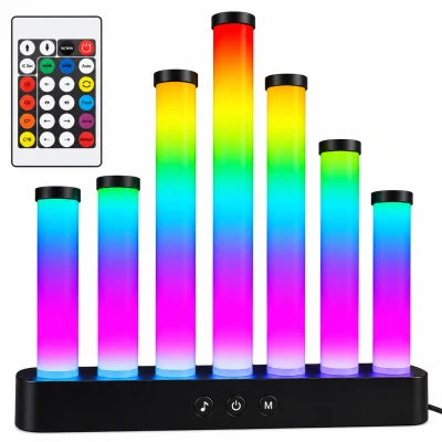 Verk 12481 LED RGB lampa s ekvalizérom so 7 stĺpcami, diaľkové ovládanie, USB 5 V, synchronizácia s hudbou