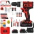 Opex Tools 28034 Akumulátorová vŕtačka s príklepom 21 V, 2x batéria, príslušenstvo, kufrík