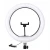 Verk 12486 LED prstencová lampa s držákem na telefon 35 cm, 3 barvy světla, USB