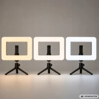 Verk 12487 LED lampa s držákem na telefon, 3 barvy světla, 12 úrovní jasu, USB-C