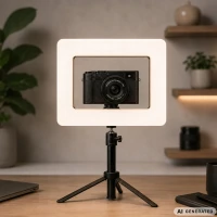 Verk 12487 LED lampa s držákem na telefon, 3 barvy světla, 12 úrovní jasu, USB-C