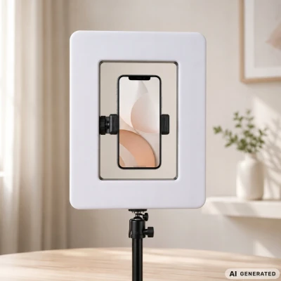 Verk 12487 LED lampa s držákem na telefon, 3 barvy světla, 12 úrovní jasu, USB-C