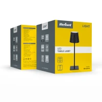 Rebel RB-6304-B Stolná dotyková LED lampa 2 W, 1200 mAh, čierna