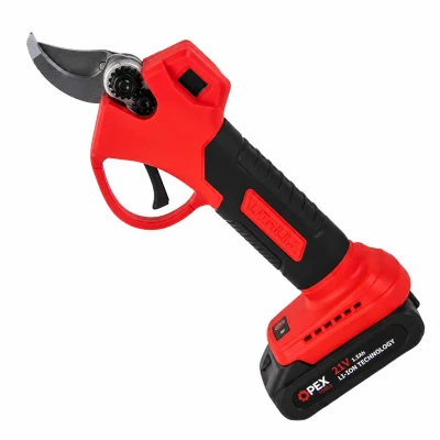 Opex Tools 28004 Akumulátorové zahradnické nůžky 21 V, 2x 1,5 Ah, LCD, kufřík