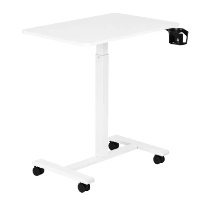 ModernHome JNI-PN01-5-5 Mobilní stůl na notebook 70×48 cm, výškově nastavitelný 71,5-112 cm, bílý