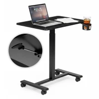 ModernHome JNI-PN01-1-1-NP Prenosný stolík na notebook 70 × 48 cm, s nastaviteľnou výškou 71,5 - 112 cm, čierny
