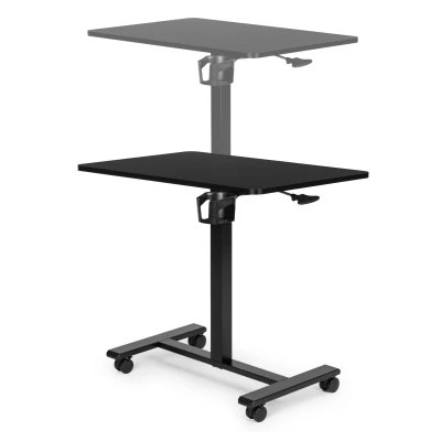 ModernHome JNI-PN01-1-1-NP Prenosný stolík na notebook 70 × 48 cm, s nastaviteľnou výškou 71,5 - 112 cm, čierny