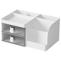 Verk 27645_B Stolný organizér na kozmetiku 23 x 15 x 11 cm, biely