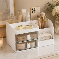 Verk 27645_B Stolní organizér na kosmetiku 23 x 15 x 11 cm, bílý