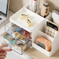 Verk 27645_B Stolní organizér na kosmetiku 23 x 15 x 11 cm, bílý