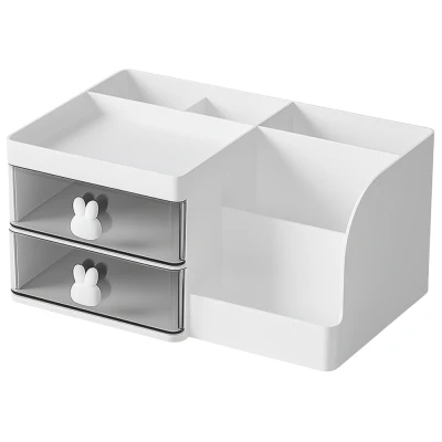 Verk 27645_B Stolní organizér na kosmetiku 23 x 15 x 11 cm, bílý