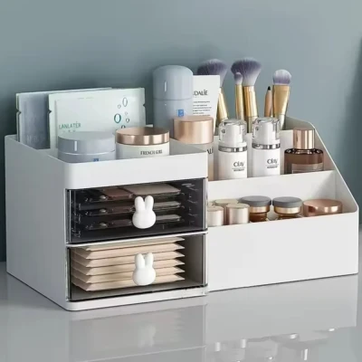 Verk 27645_B Stolní organizér na kosmetiku 23 x 15 x 11 cm, bílý