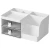 Verk 27645_B Stolní organizér na kosmetiku 23 x 15 x 11 cm, bílý