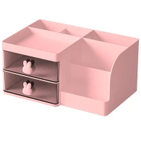 Verk 27645_R Stolní organizér na kosmetiku 23 x 15 x 11 cm, růžový