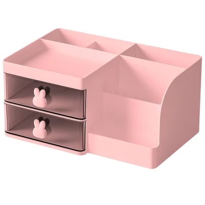 Verk 27645_R Stolní organizér na kosmetiku 23 x 15 x 11 cm, růžový