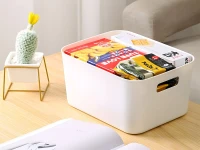 Verk 27664 Plastový úložný box s úchyty 25,5 x 18 x 9,5 cm, bílý