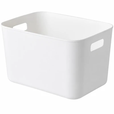 Verk 27666 Plastový úložný box s úchyty 32 x 25 x 19,5 cm, bílý