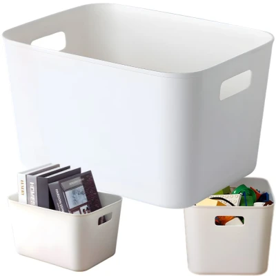 Verk 27666 Plastový úložný box s úchyty 32 x 25 x 19,5 cm, bílý