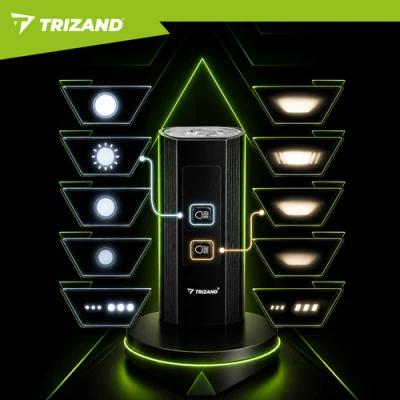 Trizand 27800 Sada LED osvětlení na kolo 1300 lm, USB-C, 5200 mAh, IP65