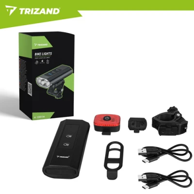 Trizand 27800 Sada LED osvětlení na kolo 1300 lm, USB-C, 5200 mAh, IP65