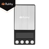 Ruhhy 27932 Digitálna vrecková váha 500 x 0,01 g, čierna