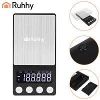 Ruhhy 27932 Digitálna vrecková váha 500 x 0,01 g, čierna