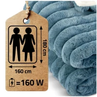 Berdsen BD-963 Elektrická vyhrievaná deka 180 x 160 cm, 160 W, modrá