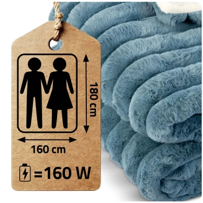 Berdsen BD-963 Elektrická vyhrievaná deka 180 x 160 cm, 160 W, modrá
