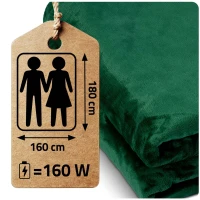 Berdsen BD-960 Elektrická vyhrievaná deka 180 x 160 cm, 160 W, zelená