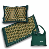 Neo-Sport NS-902 Akupresurní podložka s polštářkem 70 x 44 cm, zeleno-zlatá