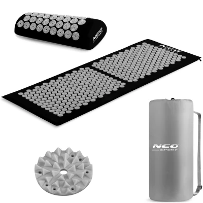 Neo-Sport 190103 Akupresurní podložka NS-901 s hroty, černo-šedá