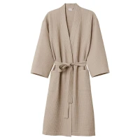 Posteloholici 1268421 Bavlněný vaflový župan Vizzy, Unisex, vel. M, béžový