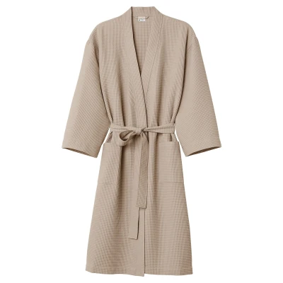 Posteloholici 1268421 Bavlněný vaflový župan Vizzy, Unisex, vel. M, béžový