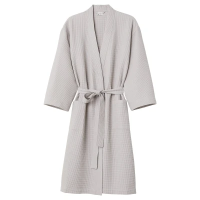 Posteloholici 1268427 Bavlněný vaflový župan Vizzy, Unisex, vel. XL, šedý