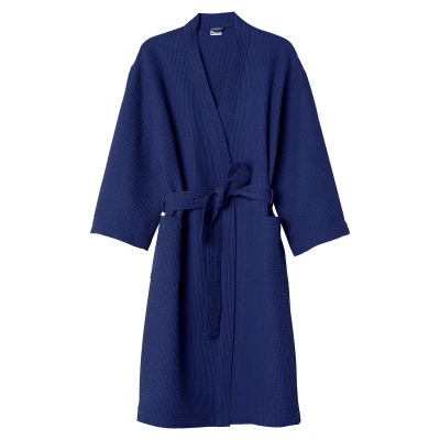 Posteloholici 1268432 Bavlněný vaflový župan Vizzy, Unisex, vel. S, tmavě modrý