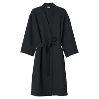 Posteloholici 1268428 Bavlněný vaflový župan Vizzy, Unisex, vel. S, černý