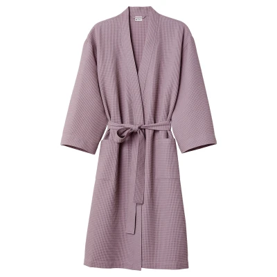 Posteloholici 1268437 Bavlněný vaflový župan Vizzy, Unisex, vel. M, fialový