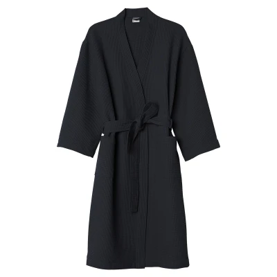 Posteloholici 1268429 Bavlněný vaflový župan Vizzy, Unisex, vel. M, černý