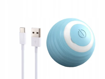 Verk 19487 Interaktivní LED míček pro kočky a psy, vibrační, USB, růžový