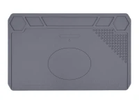 Verk 11478 Silikónová servisná podložka na spájkovanie 35 x 25 cm s organizérom, sivá